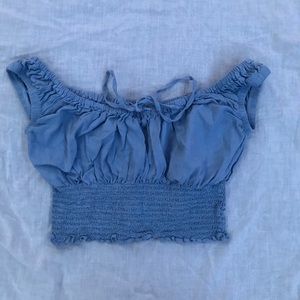 Girls scrunch crop top